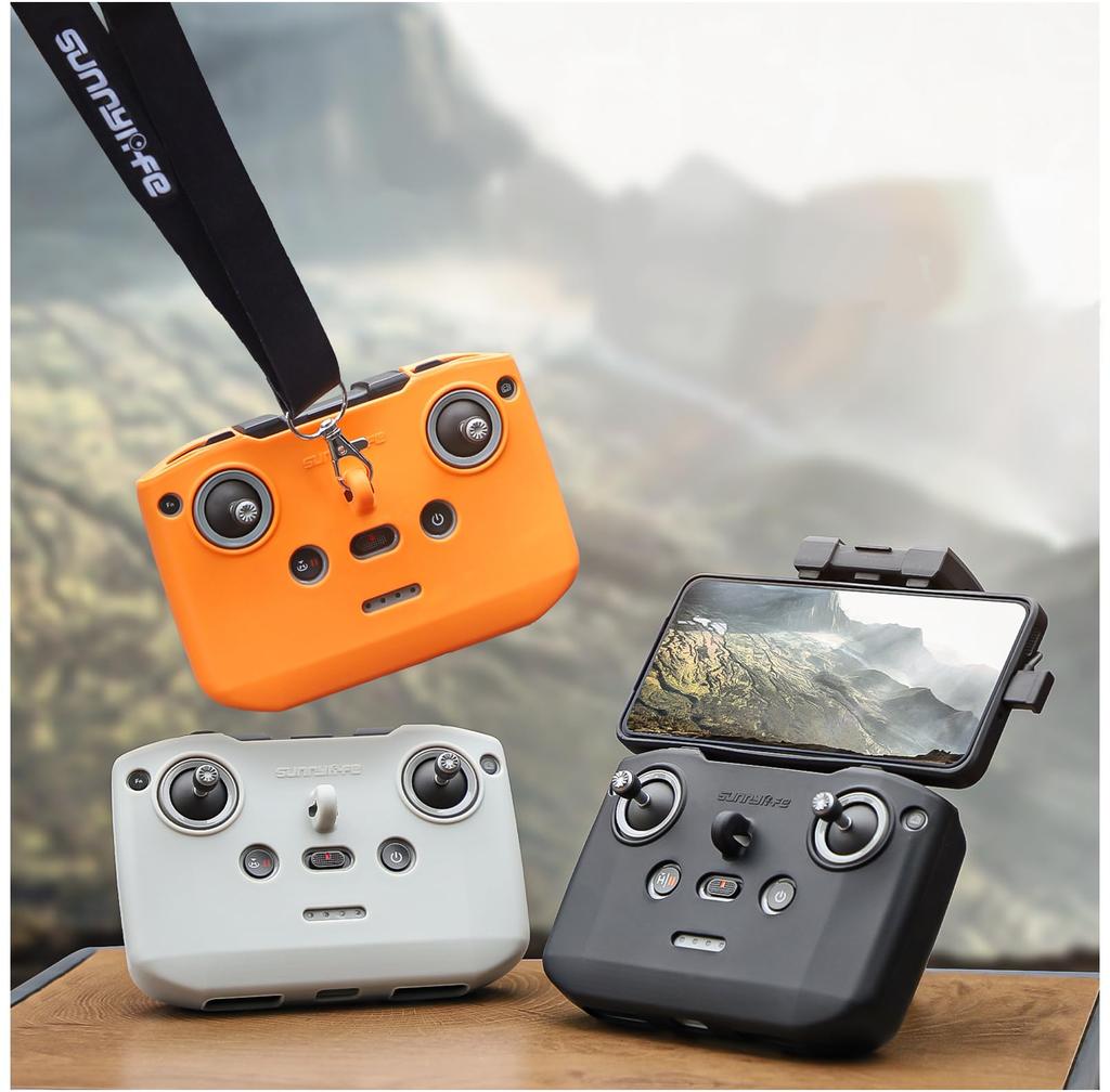 SHEAWA for DJI Transmitter Case Neck Strap Cover Silicone Case 4 Neck Strap Convenient Shock Absorption Soft Protective Case Protective Cover
