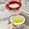 Double-layer Hollow Fruit Basin Fruit Washing and Draining Basket Household Fruit and Vegetable Washing Basket