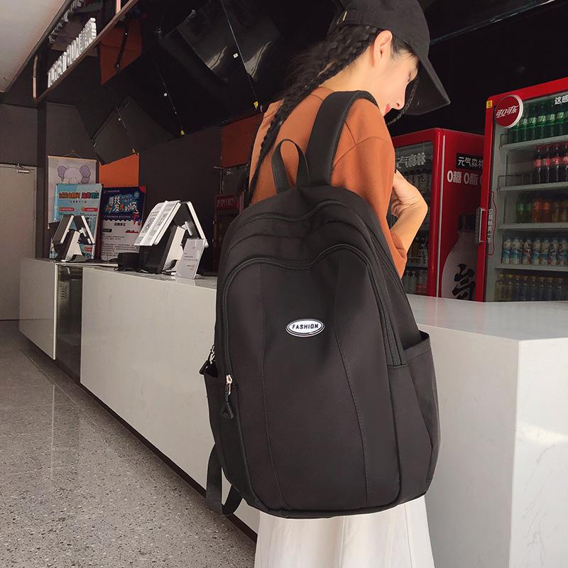 Large-capacity High School Student Simple Schoolbag Women's New Niche Design Contrasting Color Junior High School Student Backpack Men's Computer Back