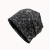 Beanie Slouchy Hat Women Spring Autumn Leopard Print American Style Hats Woman Knitted Beanies Baggy Cap
