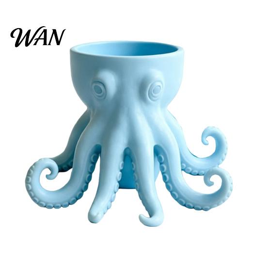 Octopus Vase 3D Printed Planter Nautical Tentacle Flower Pot for Watertight Desk Home Decor Ocean Animal Small Plants Creative