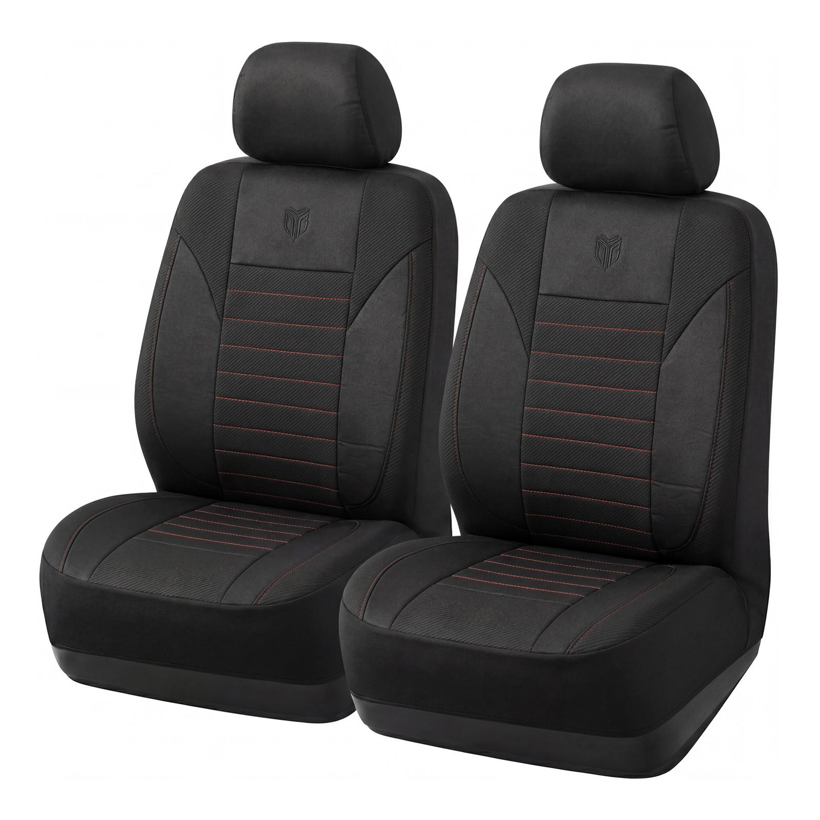 

Black Red Line Car Seat Covers, Front Seat Protector, Universal Fit for Most Sedans SUV Universal красный