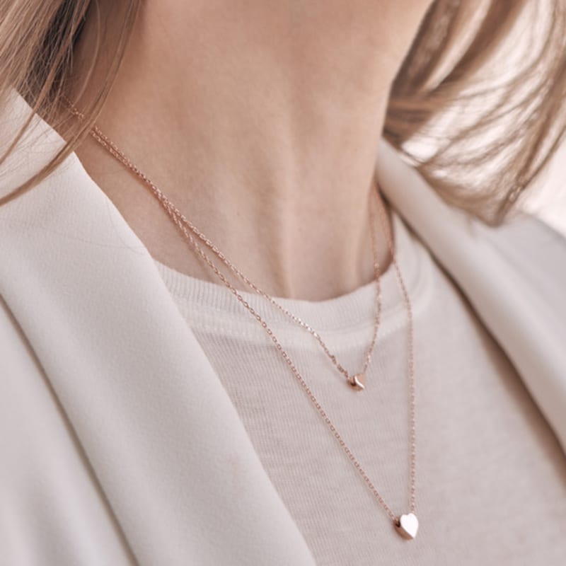 ELLE Jewelry Layered Heart Necklace ELBRNN183