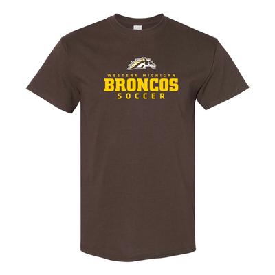 Western Michigan Broncos Wordmark Soccer T-Shirt - Dark Chocolate