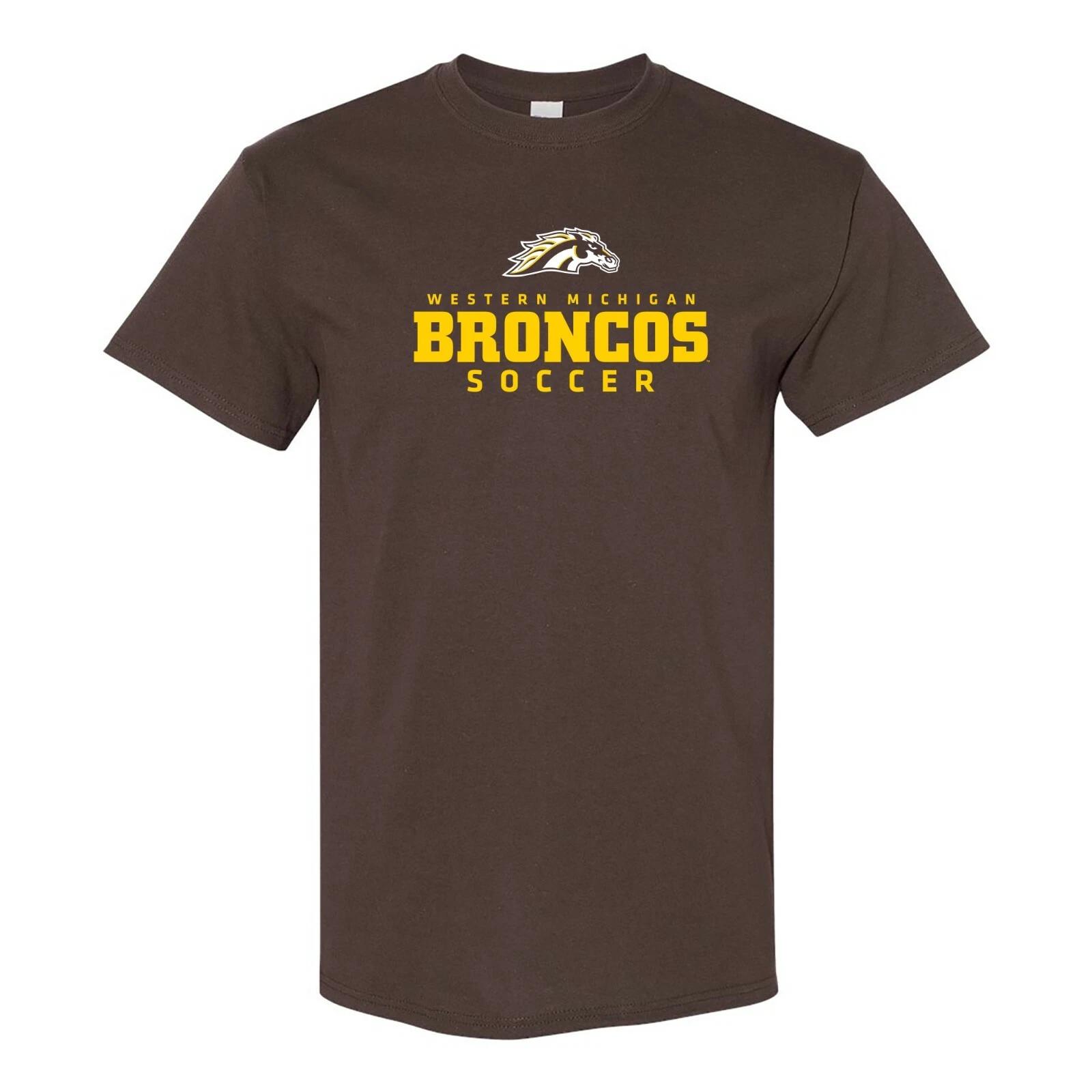 Western Michigan Broncos Wordmark Soccer T-Shirt - Dark Chocolate L