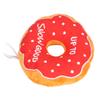 Pet Donut Toy Plush Bite Resistant Teeth Grinding Christmas Pattern Dog Squeaky Toy for Puppy Cat