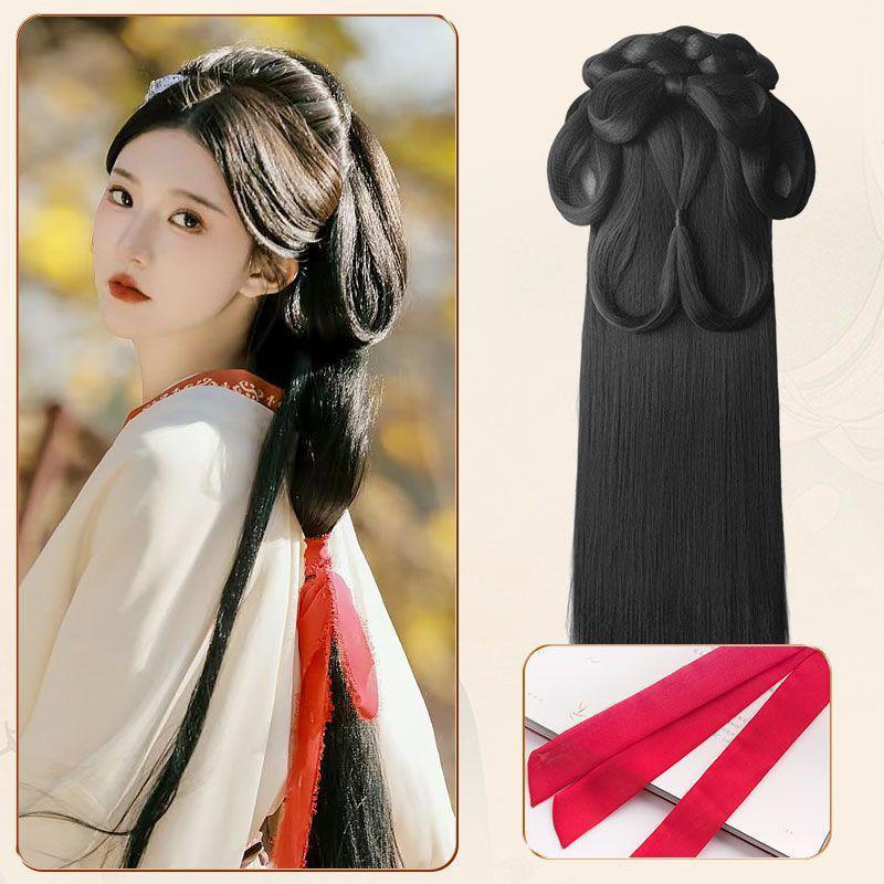 Warring States Period Robe Wig, Ancient Style Headdress, Wei-Jin Style Wig