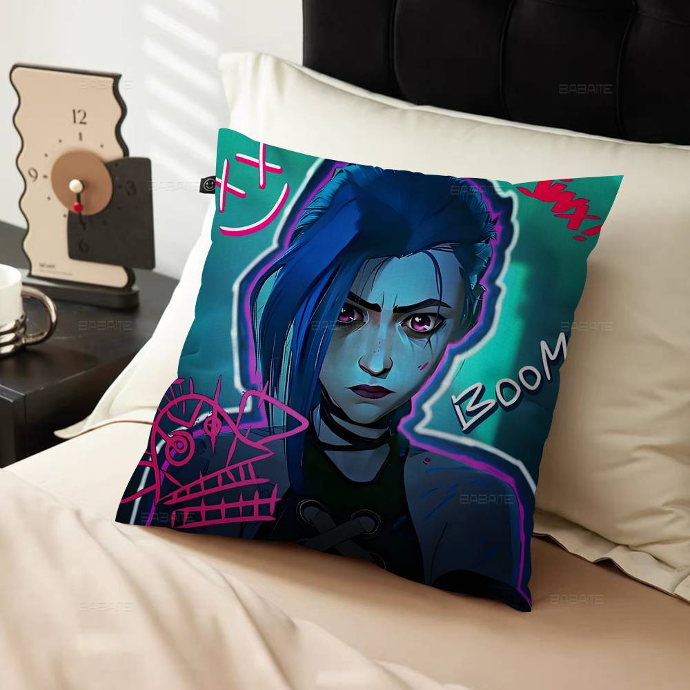 Cartoon Anime Game Arcane Jinx Cushion Cover Decorative Pillow Sofa Home Decor case pillow cases