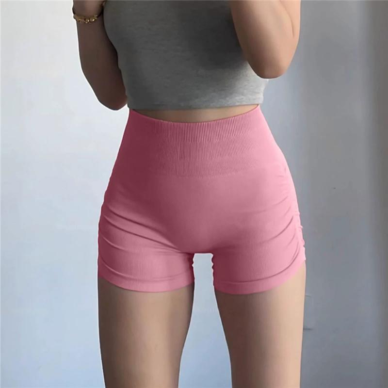 High Waist Fitness Shorts Women's Sport Yoga Pants Breathable Quick Dry Nylon High Elasticity Butt Lifting Gym Training Shorts