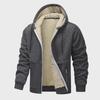 European Men's Lambskin Hooded Jacket - Warm, Windproof, Casual Autumn/Winter Wear