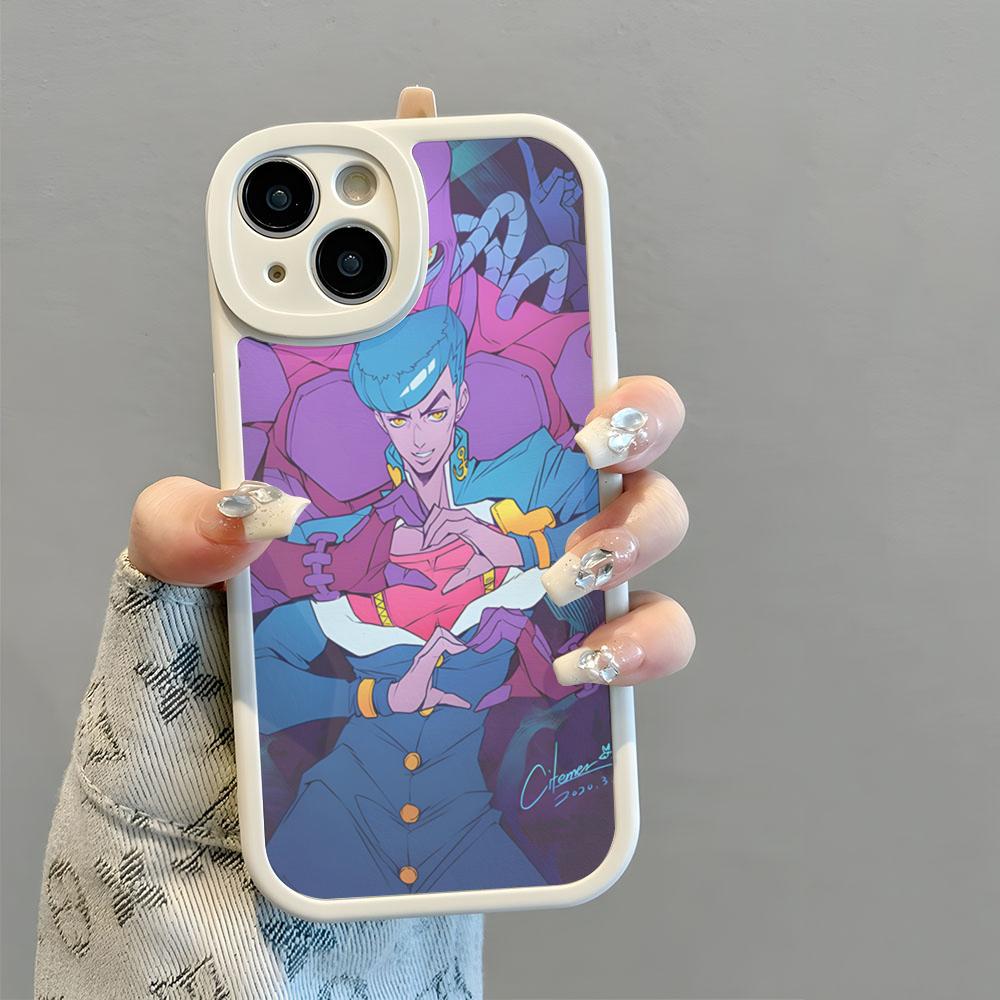 JoJo's Bizarre Adventure JoJo Anime Phone Case New 2025 Lambskin Silicone For Luminescent IPhone 16 15 14 11 12 13 Pro Max Mini
