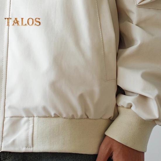 Men Jacket Lapel Long Sleeve Color-Block Design Single-Breasted Buttons Jacket Coat with Pockets Casual Outwear