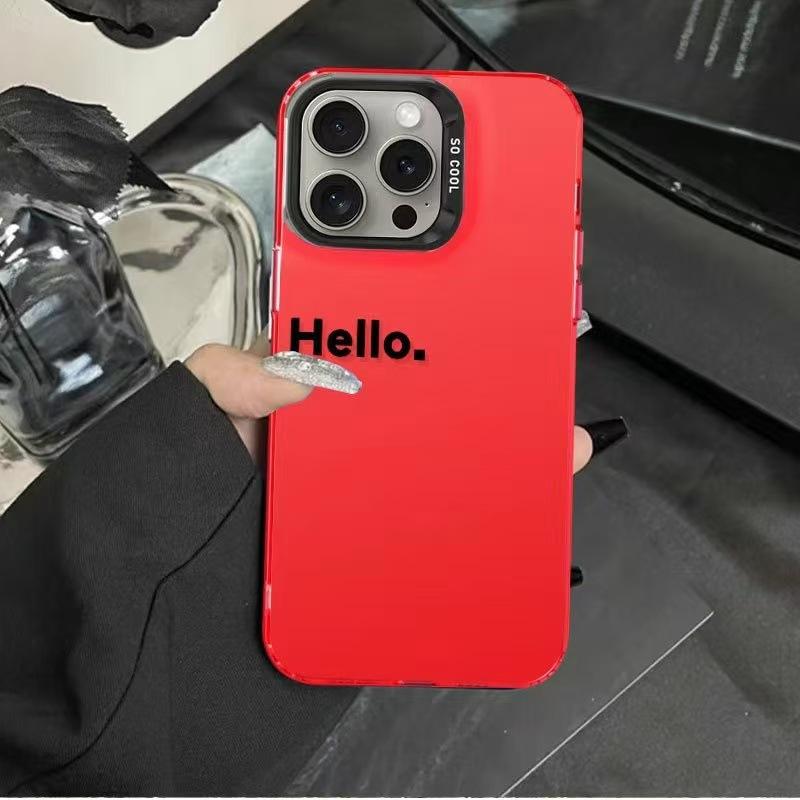 The new European, American and English are suitable for iphone16 mobile phone case Apple 15promax/14 anti-drop 13pro12 personality