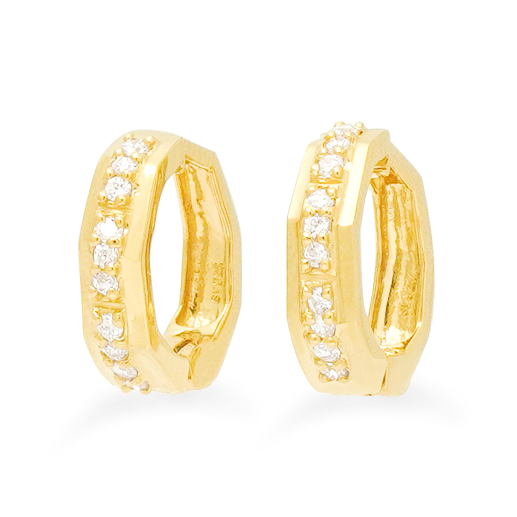 

ESTELLE [Official] Women s Silver Earrings with Yellow Gold Plated Cubic Zirconia (Product Code: 0776-0071-0000-0000)
