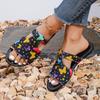 2024 Summer Women's Breathable Roman Style Color Block Sandals: European & American Flat Slippers