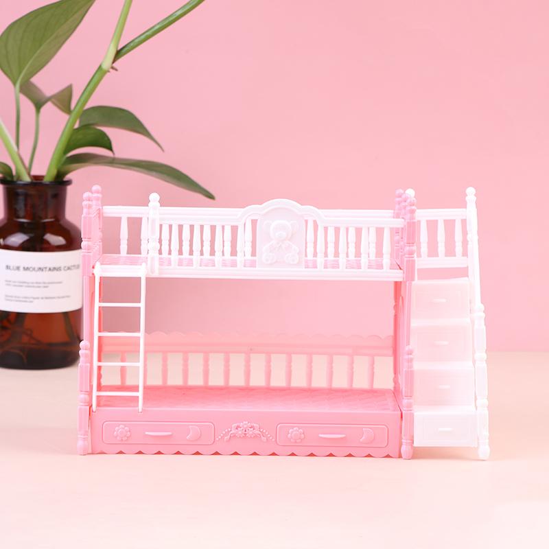 Doll Toy European Furniture Style Bunk Bed Double Bunk Bed Girl Birthday Toy