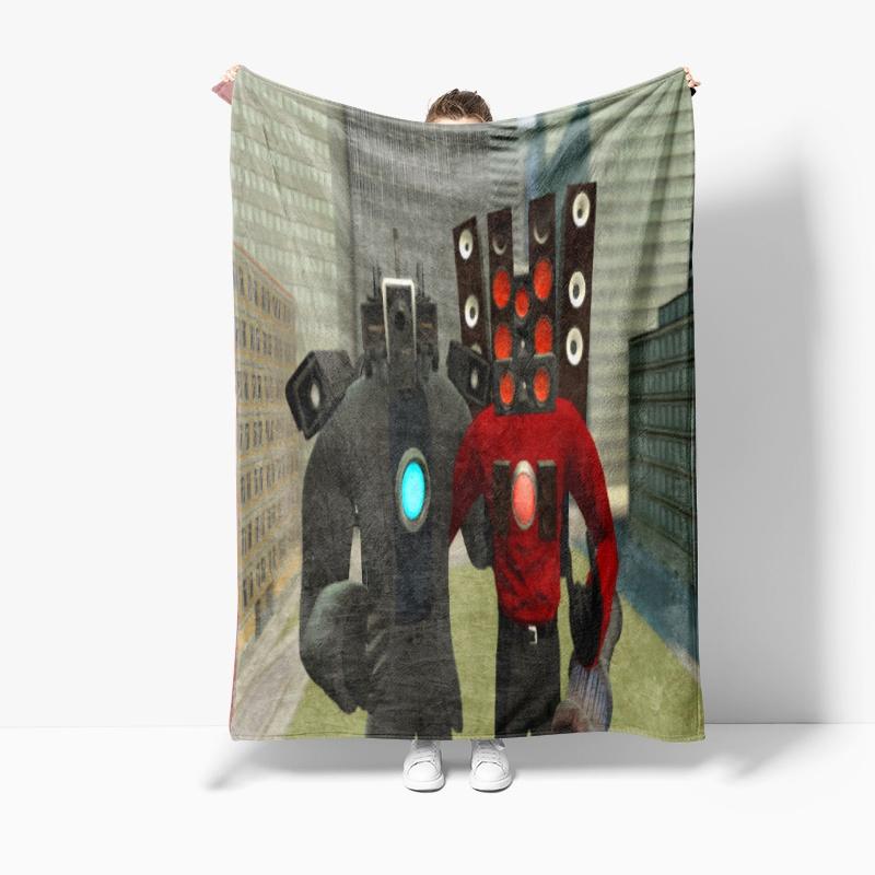 Die coolste Skibidi Toilettendecke – warme und weiche Flanelldecke für alle Jahreszeiten