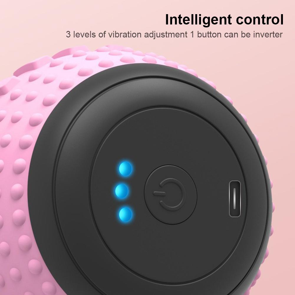 Electric Peanut Ball Ergonomic Massage Ball Rechargeable Peanut Massager 3 Speed for Myofascial Release & Muscle Recovery