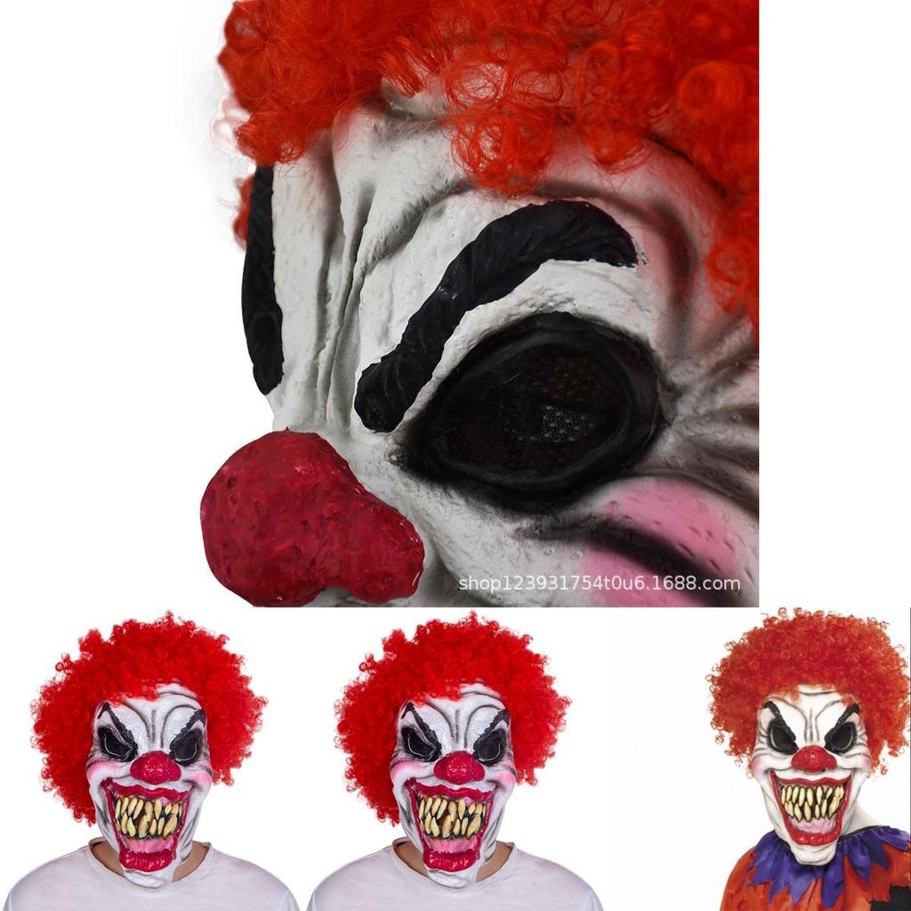 Horror Clown Latex Mask Halloween Christmas Party Role Play Props Scary Costume