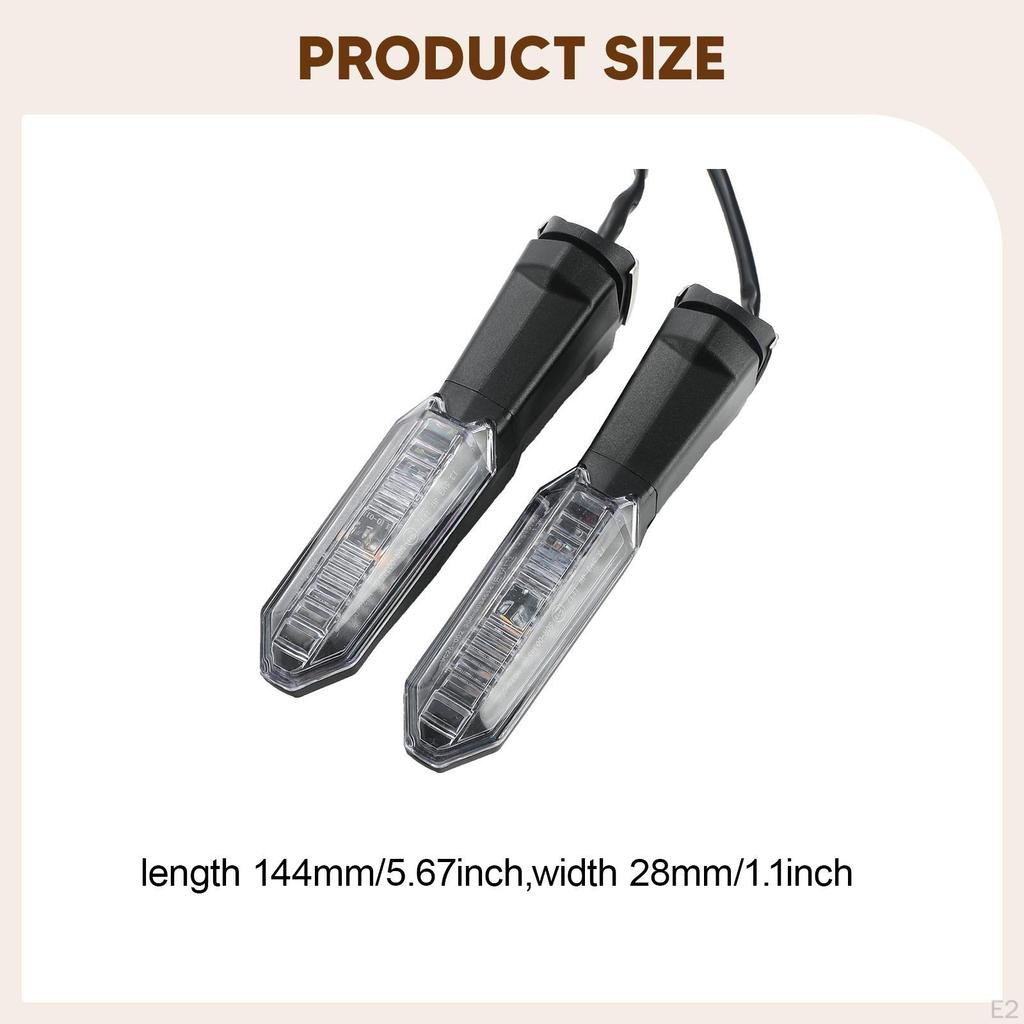 2 Pieces Motorcycle Blinker Indicator Lamp LED Accessory Easy to Install Universal 12V
