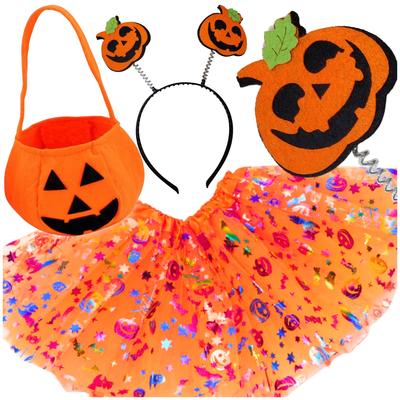 Pumpkin Costume for Girls, Fancy Dress Party, Children's Costume, 3-in-1