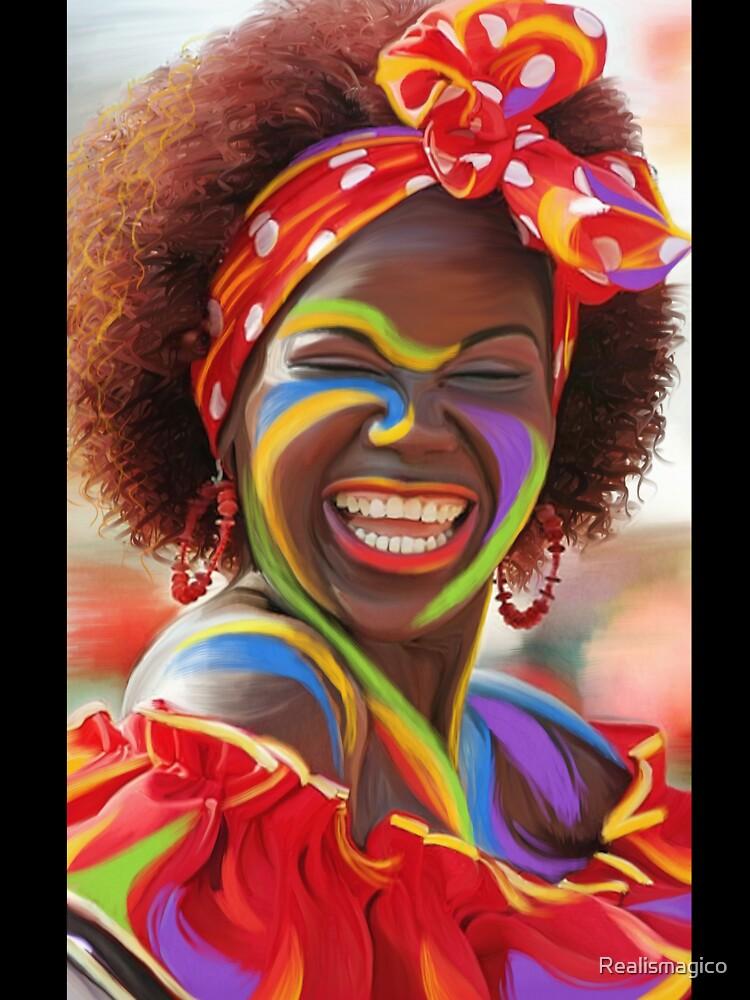 Celia Cruz Das Leben ist ein Karneval (Karneval von Barranquilla) - Negrita Puloy Impressionismus - Magischer Realismus Oversized T-Shirt