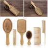 Conjunto de Pentes e Escovas de Cabelo 6 Peças Phyllostachys Pubescens Ecológico Ergonômico Desembaraçador Conjunto de Pentes e Escovas de Cabelo