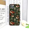 Vintage Totenkopf Blume Bücherregal Bemalte Handyhülle für IPhone 16 12 11 14 13 15 Pro Max Mini X XS XR SE2020 7 8 14Plus Weiche Hülle
