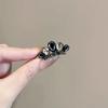 Korean Luxury Black Mini Crown Duckbill Clips Delicate Women Side Bangs Broken Hair Barrettes Sweet Daily Hair Accessories
