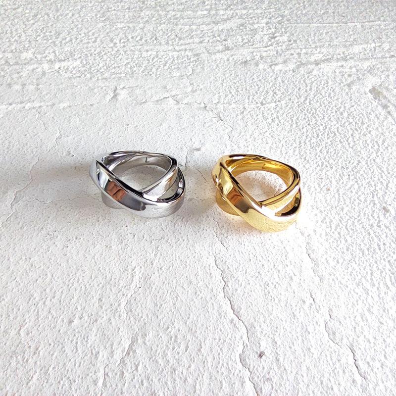 Schlichter Ring, kalter Wind für Damen, Sinn für Nischendesign, Zeigefingerring, einfacher doppellagiger Retroring