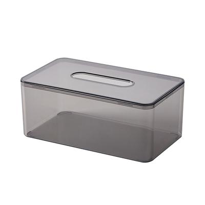Clear Tissue Dispenser Box Stylish Plastic Facial Tissue Napkin Organizer for End Table Living Room