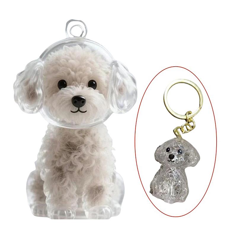 1 Piece Bag Pendant Dog Hair Storage Cute Keychain Jewelry Souvenir Collection Gift Couple Car Key Chains Decoration Accessories