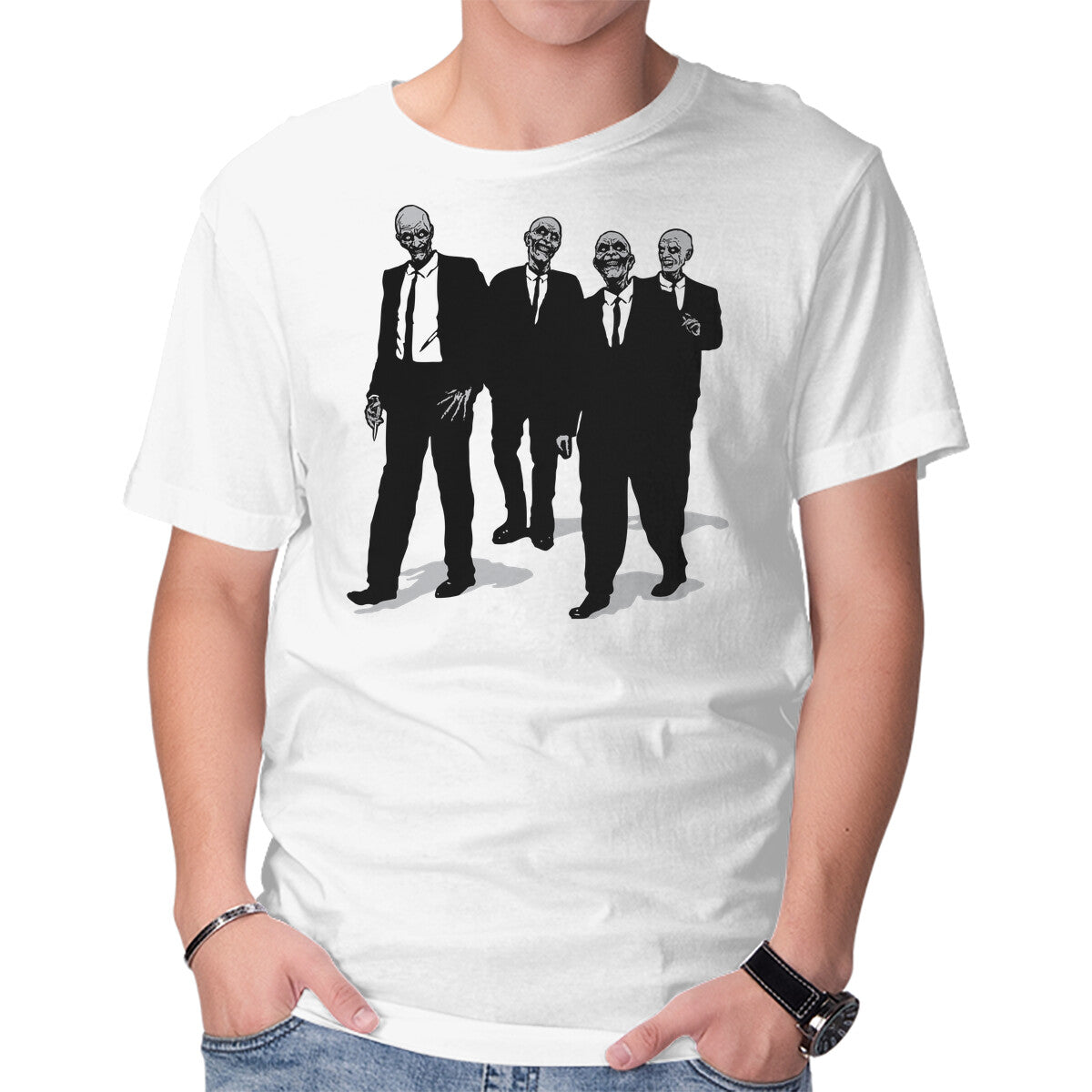 Unisex Crew Neck T-Shirt Reservoir Gentleman Graphic Short Sleeve Casual Tee XXXL
