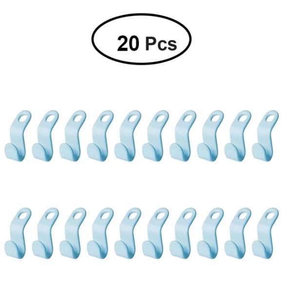 50pcs Clothes Hanger Extender Clips Space Saving Connector Hook Cascading Hangers Hooks Home Closet Storage Rack Organization