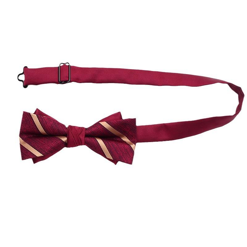 Rael Striped Bow Tie Plaid Polyester Bow Tie Men'S Casual Shirt Accessories Bow Tie