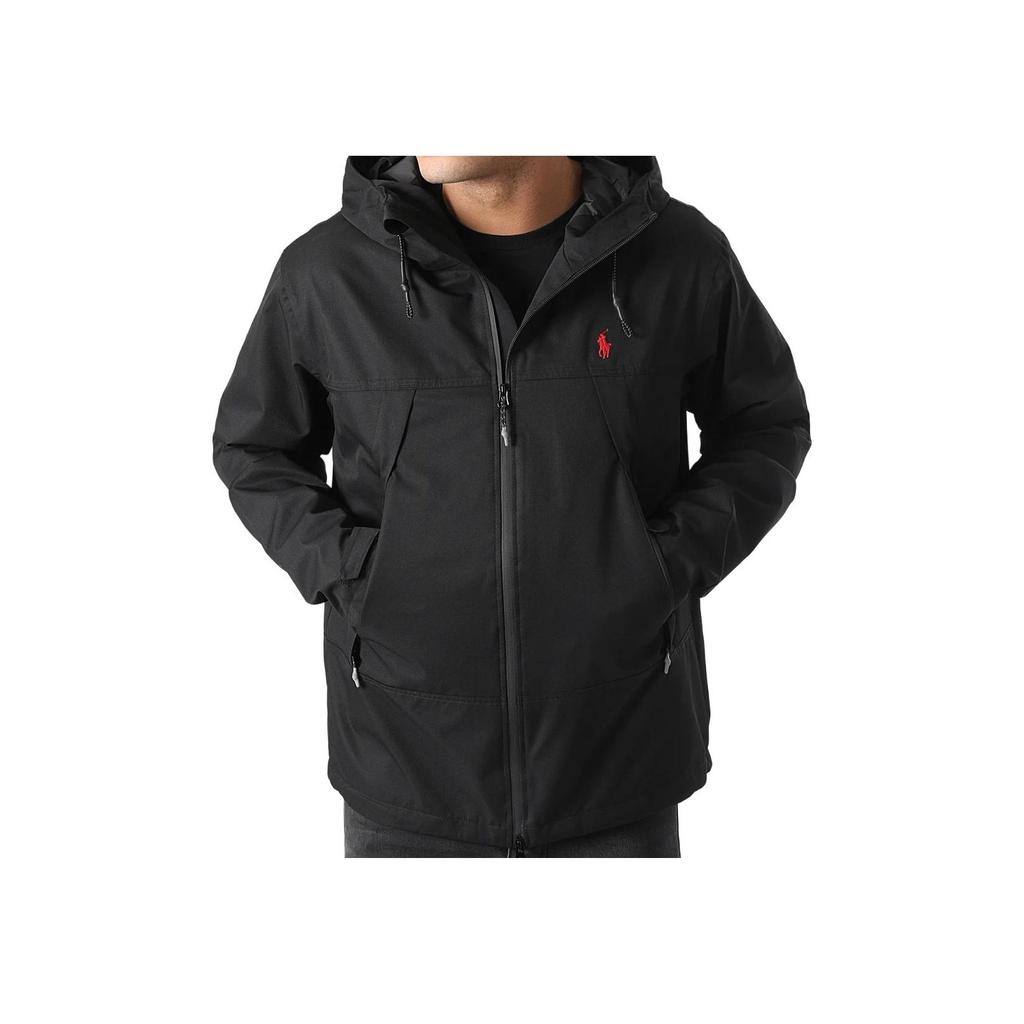 Polo Ralph Lauren Logo Zip-Up Hoodie Jacket Men jackets Black 710907550-002