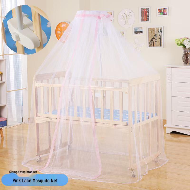 Faltbares Baby-Moskitonetz für Bett mit Ständer und Sonnenschirmabdeckung