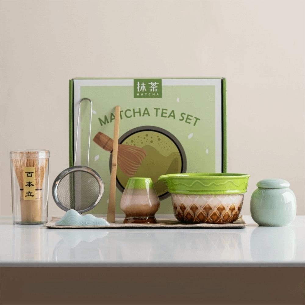 2/5/8PCS Gradient Color Matcha Bowl Ice Cream Matcha Making Kit New Japanese Tea Set Tea Lovers