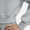 Nike Sportswear Phoenix Fleece Solid Color Short V Neck Fleece Casual Sweatshirt Women Tops Gray FN3652-063