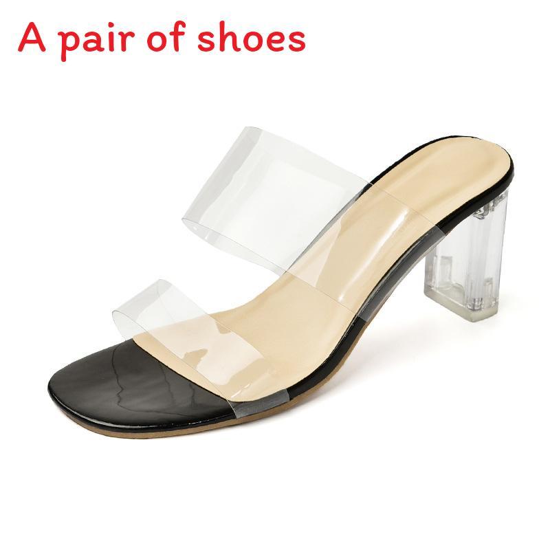 Transparent Water Crystalaccented Flat Sandals For Adult Women Summer Casual Wear