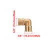 90-Grad-Messing-Winkelstück 1/8" 1/4" 3/8" 1/2" 3/4" BSP-Außengewinde Kraftstoffadapter Wasserleitung Erdgasrohrverschraubungen 1 Stück