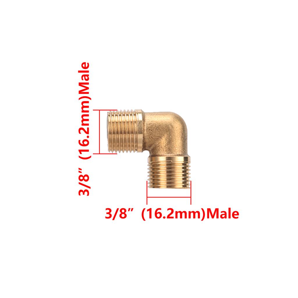 90-Grad-Messing-Winkelstück 1/8" 1/4" 3/8" 1/2" 3/4" BSP-Außengewinde Kraftstoffadapter Wasserleitung Erdgasrohrverschraubungen 1 Stück