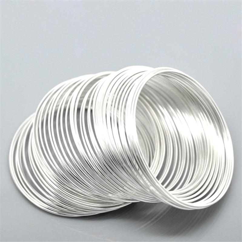 

100 Loops Doreen Box Memory Beading Steel Wire Gold Color For DIY Necklace Bracelet Jewelry Making 140mm - 50mm Dia.