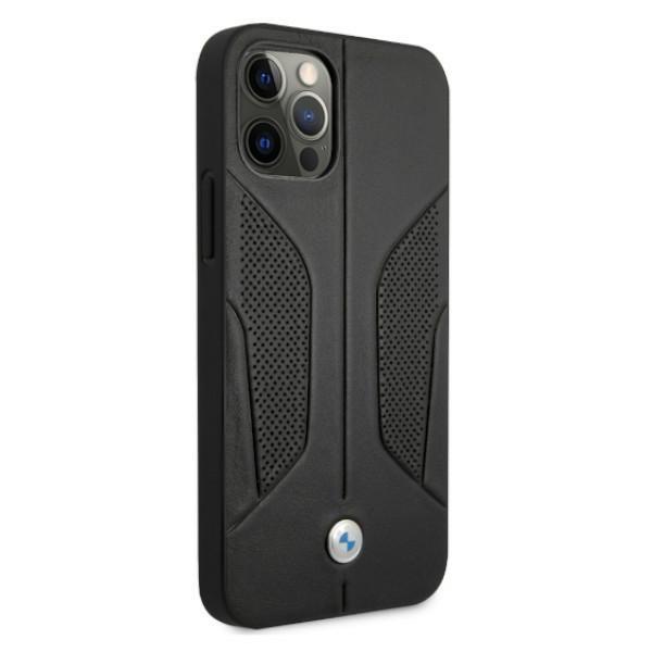 Etui Bmw Bmhcp12Lrscsk Iphone 12 Pro Max6,7 Czarny/Black Hardcase Leather Perforate Sides