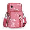 Borsa portatile multifunzionale per telefono, borsa a tracolla in tessuto Oxford, borsa da braccio con cerniera a forma di cuore, borsa a tracolla