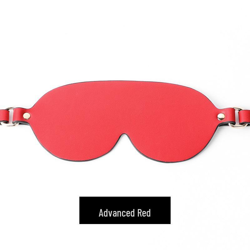 Flirtatious Leather Eye Mask: Thick Blindfold for Teasing, Light Blocking, and Sensual Play