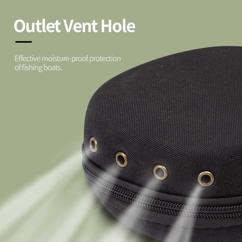 Portable Fishing Reel Bag Protective Case Black 15.5cm Waterproof EVA Outdoor Cover Boxs for Spinning Reel Fishing Tools Tackles