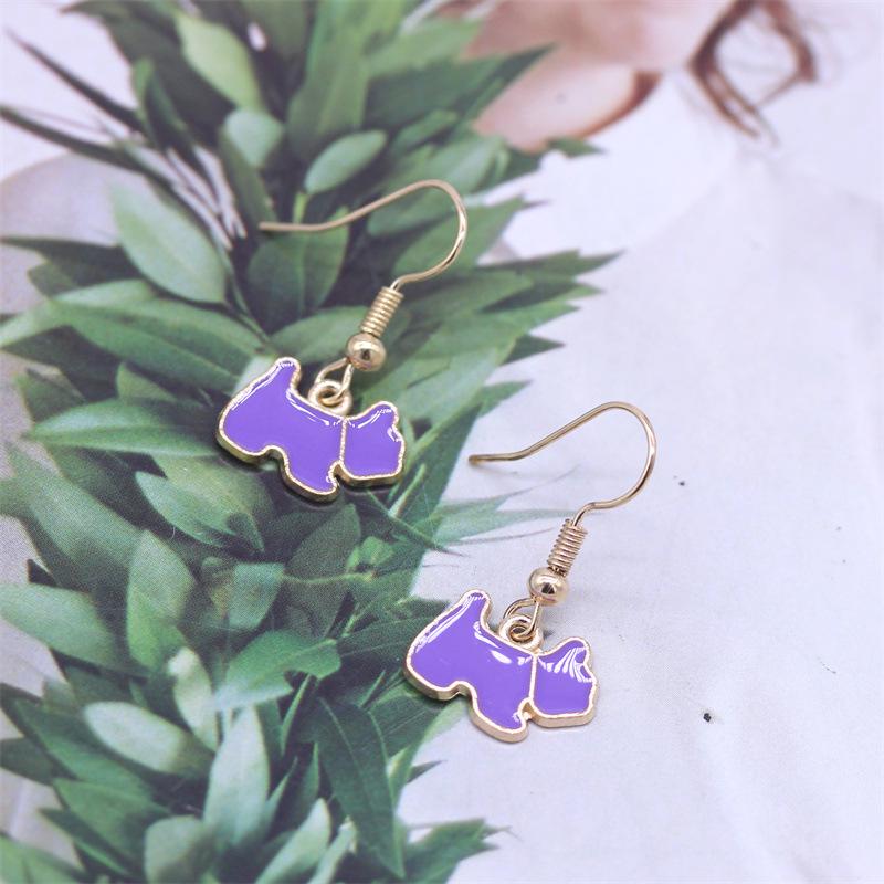 Adorable Alloy Puppy Pendant Earrings - Fashionable and Versatile Accessories