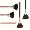 1pc Professional Fan Shaped Makeup Brush for Perfect Blending and Highlighting
