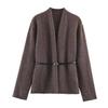 European and American Style, New Women's Clothing, Fashionable, Knitted Jacket with Belt 2893/205/737